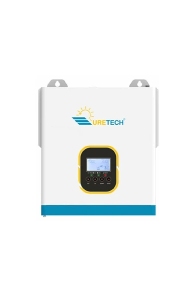 URETECH 3kva 3000va 3000 Watt Tam Sinüs Şarjlı Akıllı H.v. 80a Mppt Inverter 24v-220v Invertör 3kw ürün görseli 1