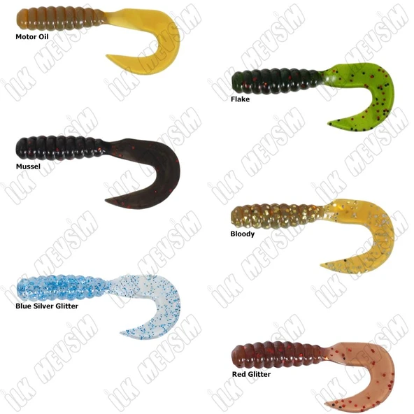 Ryuji Swim Worm 5,5cm Silikon Yem - Resim 3