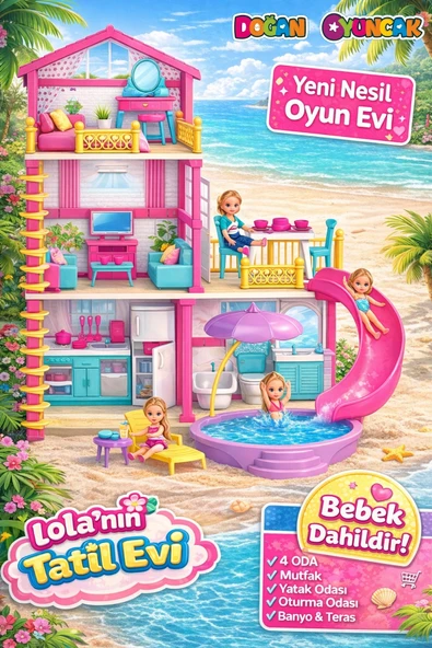 Lola'nın Tatil Evi - Ev Oyuncak - Lola'nın Tatil Ev Seti - Barbie Ev Seti ürün görseli 1