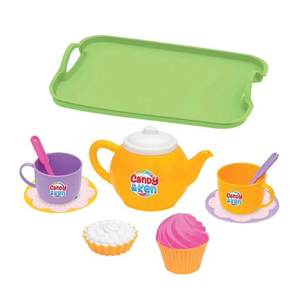 Candy & Ken Çay Set Bavulum - Mutfak Setleri - Ev Oyuncak Setleri - Resim 4