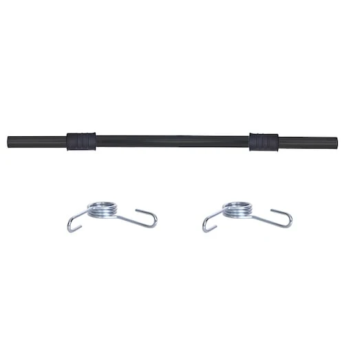 Aydın Sport Siyah Renkli Düz Uzun Bar 150 cm + 2 Adet Yay  + Ücretsiz ürün görseli 1