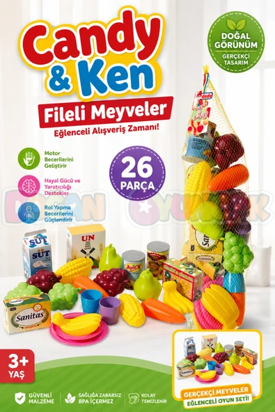 Candy & Ken Fileli Meyveler - Mutfak Setleri - Ev Oyuncak Setleri ürün görseli 1