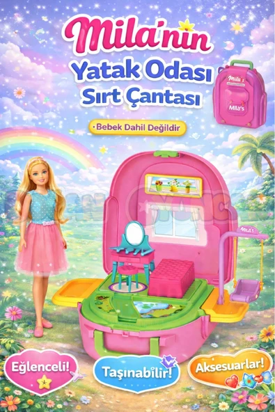 Mila'nın Yatak Odası Sırt Çantası - Yatak Odası Oyuncak - Yatak Odası Seti - Barbie Yatak Odası ürün görseli 1