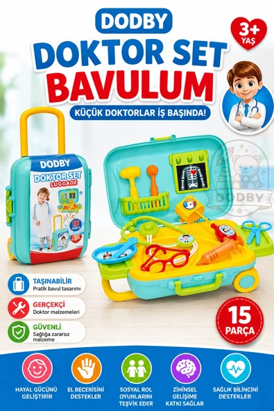Candy & Ken Doktor Set Bavulum - Doktor Setleri - Doktor Oyuncak Seti ürün görseli 1