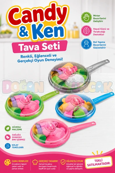 Candy & Ken Tava Seti - Mutfak Setleri - Ev Oyuncak Setleri - Mutfak Gereçleri ürün görseli 1