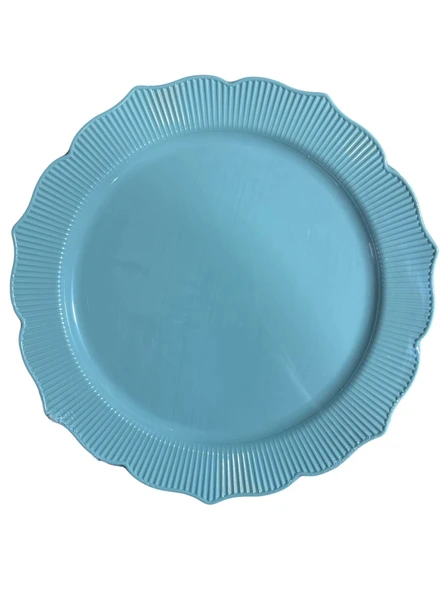 Kristal Lüks Platinum Kristal Tabak 26 cm -6 Adet -Mint Yeşili ürün görseli 1