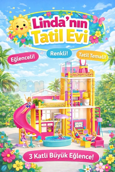 Linda'nın Tatil Evi - Ev Oyuncak - Linda'nın Tatil Ev Seti - Barbie Ev Seti - Rüya Evi - Oyun Evi ürün görseli 1