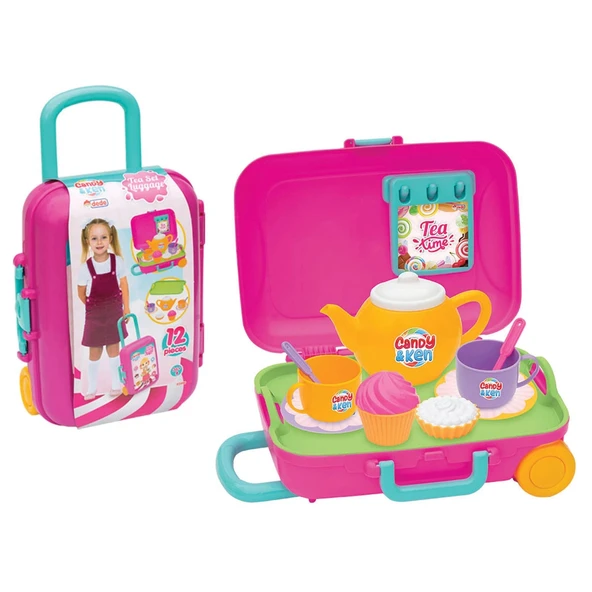 Candy & Ken Çay Set Bavulum - Mutfak Setleri - Ev Oyuncak Setleri - Resim 2