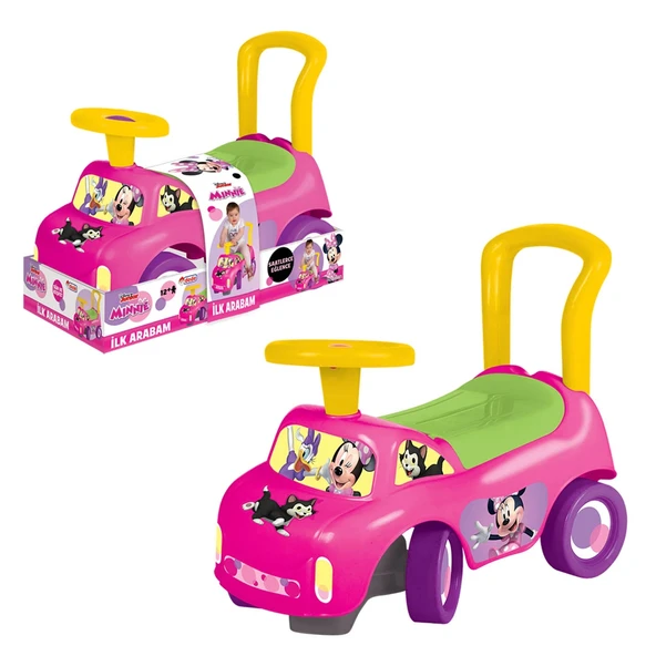 Minnie Mouse İlk Arabam - Binmeli Araba - Çocuk Arabası - İlk Adım Arabası ürün görseli 1