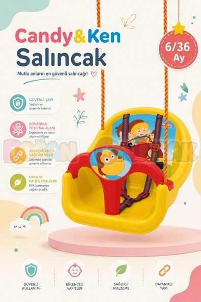 Benim İlk Salıncak - Park Salıncak Seti - Çocuk Salıncağı - Sallanma Seti - Salıncak Oyuncağı ürün görseli 1