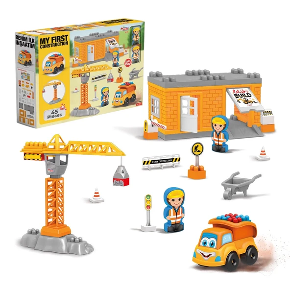 Benim İlk İnşaat Setim - Lego Oyuncağı - Lego Setleri - Bloklar - Lego Seti - Vinç Seti ürün görseli 1