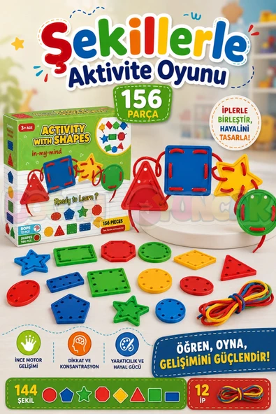 Şekillerle Aktivite Oyunu - Lego Setleri - Geometrik Oyunu - Şekilli Lego ürün görseli 1