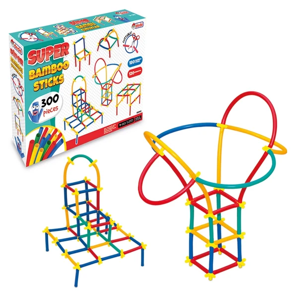 Süper Bambu Çubuklar (300 Parça) - Lego Setleri - Borular Lego - Plastik Çubuklar ürün görseli 1