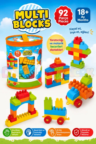 Multi Blocks (92 Parça) - Multi Bloklar - Mutli Legolar - Lego Setleri - Lego Oyuncakları ürün görseli 1