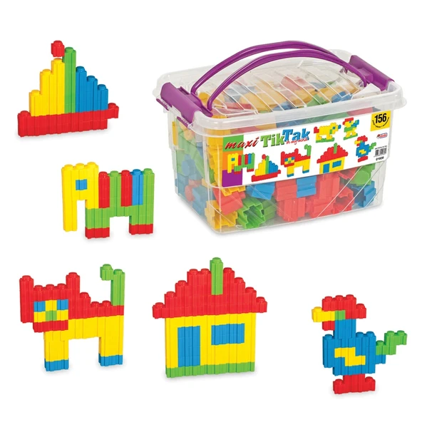 Maxi Tiktak Lego (156 Parça) - Tik-Tak Puzzle - Küçük Bloklar - Maxi Tik Tak Legolar Oyuncak ürün görseli 1