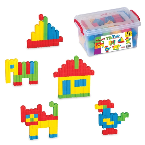 Maxi Tiktak Lego (62 Parça) - Tik-Tak Puzzle - Küçük Bloklar - Maxi Tik Tak Legolar Oyuncak ürün görseli 1