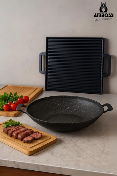 ProChef 2 Parça Döküm Izgara Gözleme Sac Tava ürün görseli 1