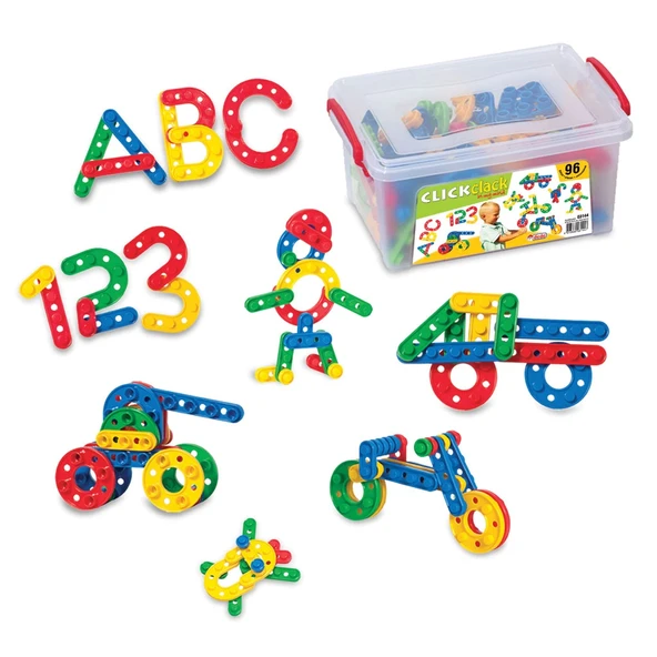 Click Clack Lego (96 Parça) - ClickClack Puzzle - Sök Tak Bloklar - Legolar Oyuncak ürün görseli 1