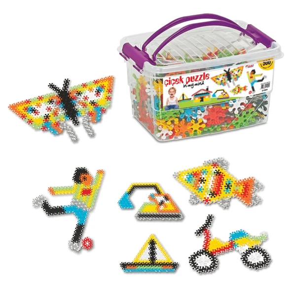 Çiçek Puzzle Lego (500 Parça) - Yıldız Puzzle - Çiçek Bloklar - Çiçek Legolar Oyuncak ürün görseli 1
