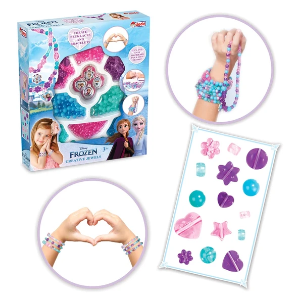 Frozen Tek Takı Seti - Dede Takı Seti - Boncuk Kolye Seti - Karlar Ülkesi Takı Seti ürün görseli 1