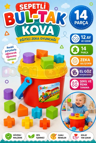 Bul-Tak Kova - Bultak Lego - Bebek Oyuncağı - Şekil Takmaca ürün görseli 1