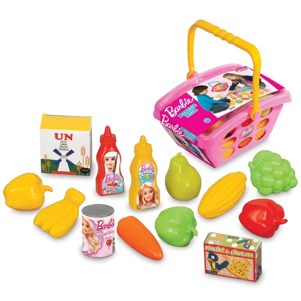 Barbie Küçük Market Sepeti - Mutfak Setleri - Meyve Seti - Sebze Seti ürün görseli 1