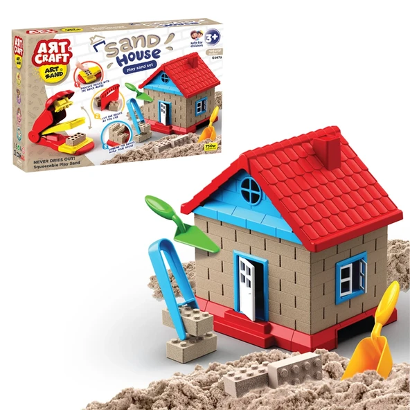 Art Sand Kinetik Ev Kum Seti 750 Gr. - Oyun Kumu Seti - Kinetik Kum Seti - Natural Kum - Doğal Kum ürün görseli 1