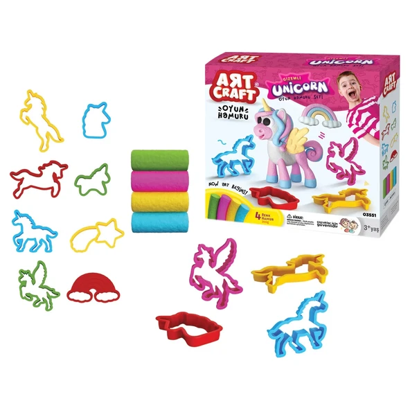 Unicorn Oyun Hamur Seti 200 Gr. - Oyun Hamuru Seti - Hamur Setleri - Hamur Kalıpları - Boynuzlu At ürün görseli 1