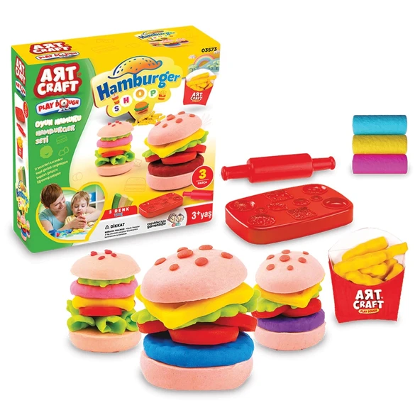 Hamburger Oyun Hamur Seti 150 Gr. - Oyun Hamuru Seti - Hamur Setleri - Hamur Kalıpları ürün görseli 1