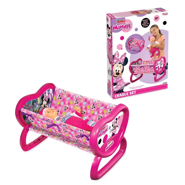 Minnie Mouse Kalpli Beşik - Ev Eşyaları Seti - Sallanan Beşik - Ev Beşiği ürün görseli 1