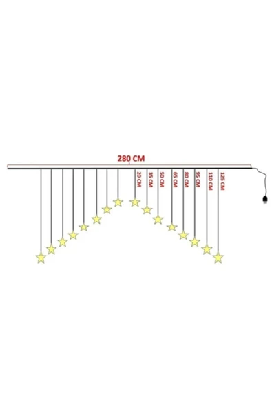OtoXLarge Yıldız Perde LED - Resim 5