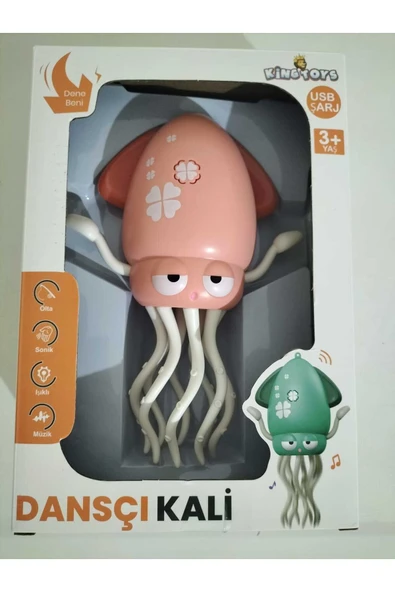 ZİVENTA PEMBE Dansçı Kali Oyuncak Ahtapot Sesli Işıklı Müzikli Dans Eden Oltalı - Şarjlıdır! - Oltası Mevcut ürün görseli 1