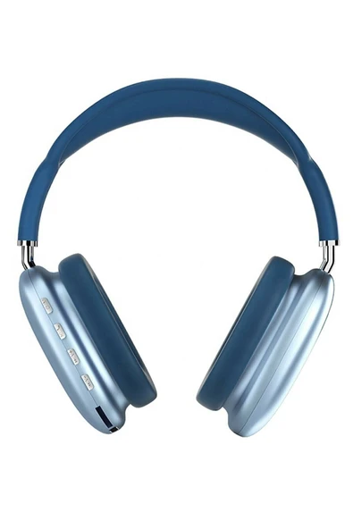 mabes P9 Air Max Kulaklık Mavi Renk Kablosuz Bluetooth Kulaklık Wireless 5.0 Müzik Kulaklığı P9 ürün görseli 1