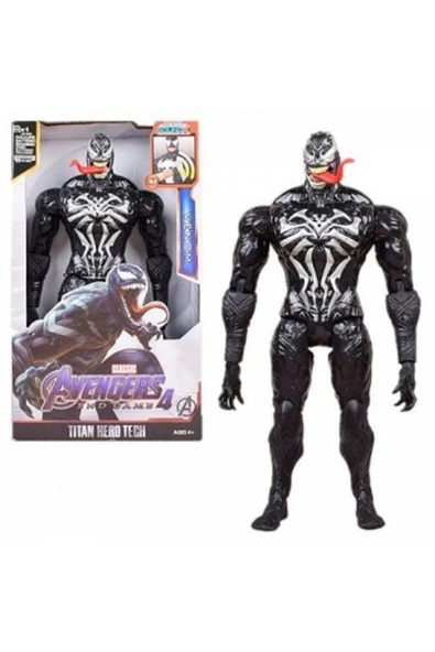 CAN Oyuncak Venom Figür 30 cm Avengers Venom Figür Venom Işıklı Ve Sesli Aksiyon Figür Oyuncak ürün görseli 1