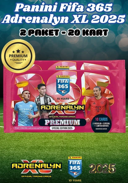 Panini Premium FIFA 365 Adrenalyn XL 2025 Oyuncu Kartı - Premium Futbolcu Kartları - 2 Paket ürün görseli 1