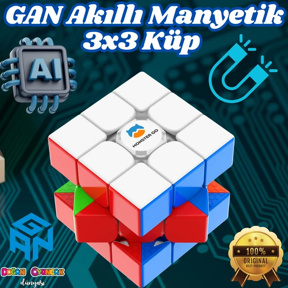 Akıllı GAN Monster Go Standard 3x3 Manyetik Küp - Zeka Küpü - Akıllı Küp - Yapay Zekalı Küp - Akıllı Manyetik ürün görseli 1