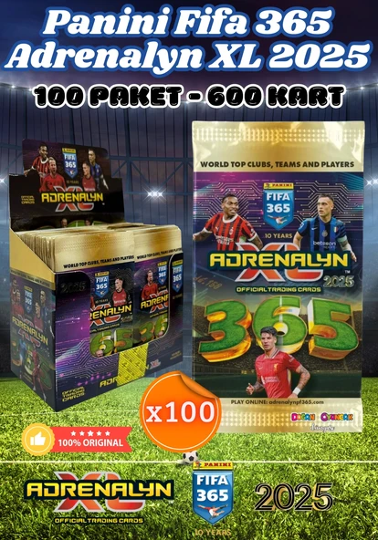 Panini FIFA 365 Adrenalyn XL 2025 Oyuncu Kartı - Futbolcu Kartları - Trading Oyuncu Kartı - 100 Paket ürün görseli 1