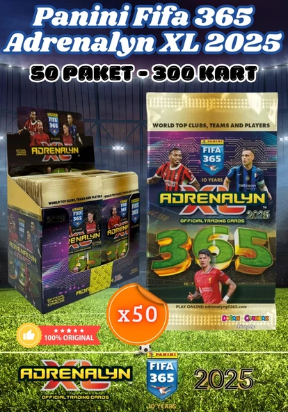 Panini FIFA 365 Adrenalyn XL 2025 Oyuncu Kartı - Futbolcu Kartları - Trading Oyuncu Kartı - 50 Paket ürün görseli 1