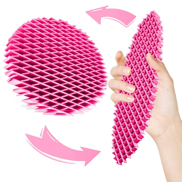 Orijinal Morf Flexi Fidget Stres Oyuncağı Worm fidget Stres Giderici Solucan Stres Yay - Pembe ürün görseli 1