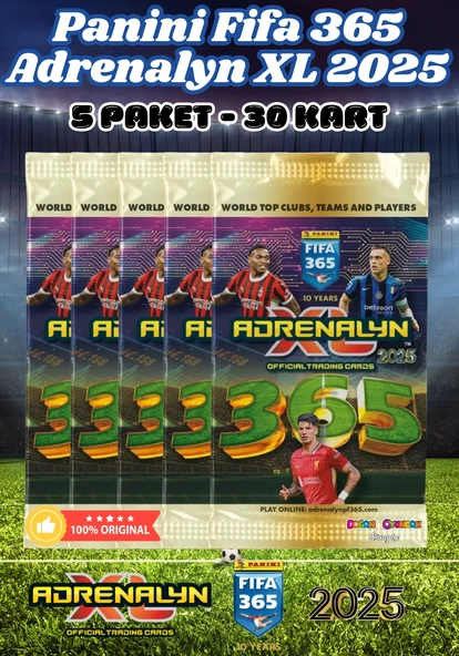 Panini FIFA 365 Adrenalyn XL 2025 Oyuncu Kartı - Futbolcu Kartları - Trading Oyuncu Kartı - 5 Paket ürün görseli 1