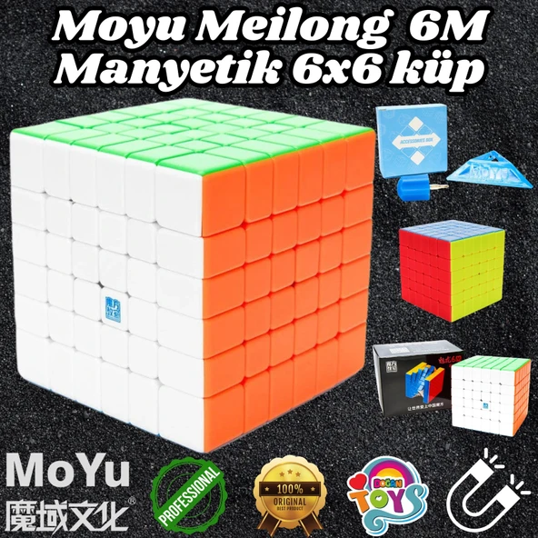 Orijinal MoYu Meilong 6x6 Manyetik Küp 6M - Moyu Speed Cube - Moyu 6x6 Zeka Küpü - Zeka Küpü - Magnetic Cube ürün görseli 1