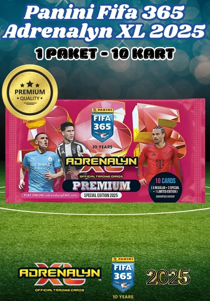 Panini Premium FIFA 365 Adrenalyn XL 2025 Oyuncu Kartı - Premium Futbolcu Kartları - 1 Paket ürün görseli 1