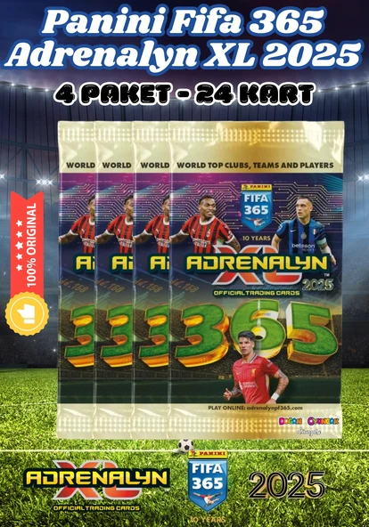 Panini FIFA 365 Adrenalyn XL 2025 Oyuncu Kartı - Futbolcu Kartları - Trading Oyuncu Kartı - 4 Paket ürün görseli 1