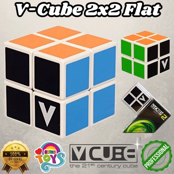 Orijinal V-Cube 2x2 Flat Küp - V-Cube Küp - Zeka Küpü - 2x2 Flat Küp - Akıl Küpü - Rubiks Küp -VCube ürün görseli 1