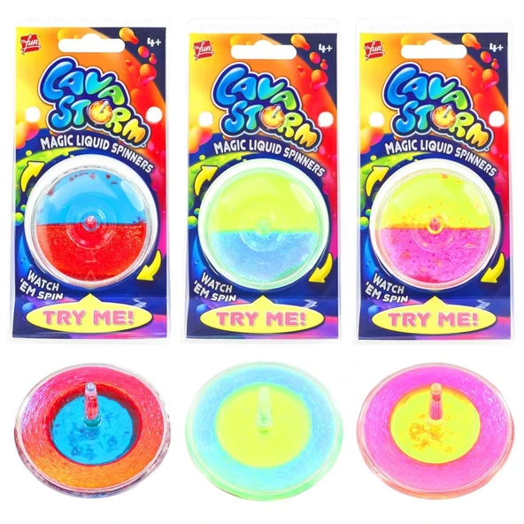 Lava Storm Magic Liquid Spinners - Lav Fırtınası Sihirli Sıvı Döndürücüler - Fırfır Topaç - Yeni Nesil Sıvı Topaç ürün görseli 1