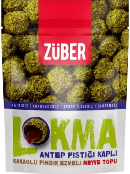 Züber Lokma Antep Fıs. Kaplı Fındık Ezmeli Meyve Topu ürün görseli 1
