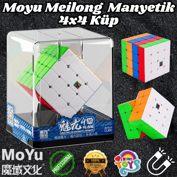 Orijinal MoYu Meilong 4x4 Manyetik Küp Kutulu - Moyu Speed Cube - Moyu 4x4 Zeka Küpü - Zeka Küpü - Magnetic Cube ürün görseli 1