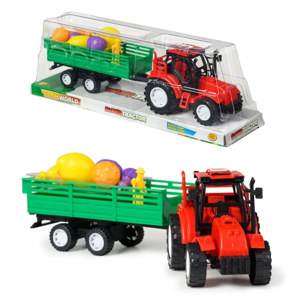 Meyveli Traktör Seti - Motor Oyuncakları - Çiftlik Seti - Traktör Oyuncakları - Çiflik Oyuncakları ürün görseli 1