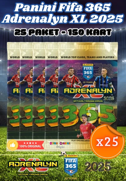 Panini FIFA 365 Adrenalyn XL 2025 Oyuncu Kartı - Futbolcu Kartları - Trading Oyuncu Kartı - 25 Paket ürün görseli 1