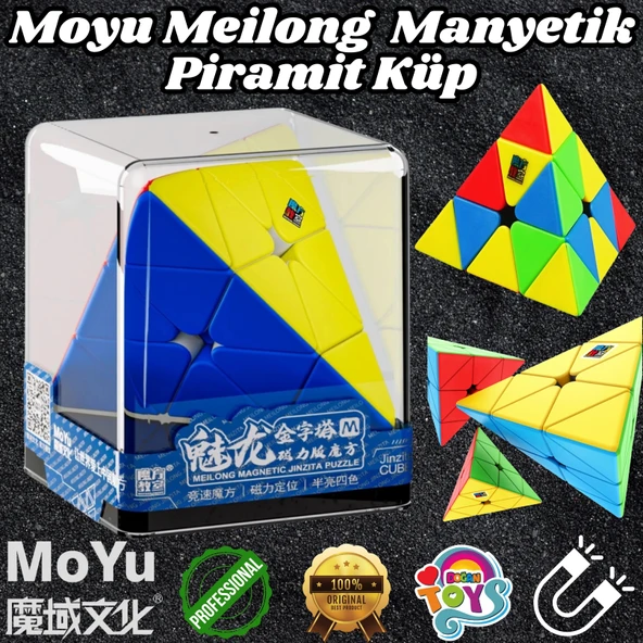 Orijinal MoYu Meilong Piramit Manyetik Küp Kutulu - Moyu Speed Cube - Moyu Piramit Zeka Küpü - Zeka Küpü - Magnetic Cube ürün görseli 1